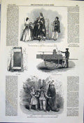 Old Antique Print Opera Borgia Majesty'S Theatre Gun Electric Covent 1845 19th