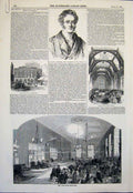 Original Old Antique Print Union Jesus Lane Herschel Model Room Cambridge Town