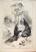 Original Old Antique Print Birth New Year William Harvey Fine Art 1846 Victorian