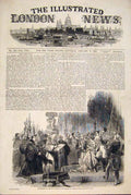 Original Old Antique Print Windsor Castle City Address Presentation 1846 19th