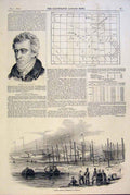 Old Antique Print Portrait Carpue Surgeon Planet Astrea Steamer Liverpool