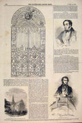Old Antique Print Royal Exchange Gates Tangmere Sussex Miles O'Brien 1846 19th