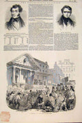Original Old Antique Print Westminster Election Evans Rous Covent Garden 1846