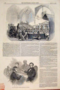 Original Old Antique Print Gosport Duel Pym Winchester Henry Magistrate Bow 1846