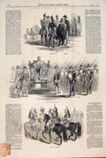 Old Antique Print Spain Spanish Officers Royal Procession Cuirassier 1846 19th