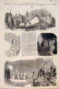 Old Antique Print Festivities Burghley Vat Exeter Marchioness Sketch 1846 19th