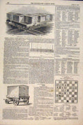 Original Old Antique Print Captain Powell Patent Railway Carriage Engineering