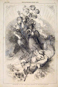 Original Old Antique Print New Year Harvey Sketch Drawing Fine Art 1847 19th