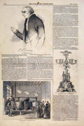 Old Antique Print Portrait Gurney Cork Society Soup House Candelabra 1874 19th