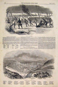 Original Old Antique Print Lincolnshire Skating Brunetti Model Jerusalem 1874