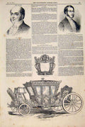 Original Old Antique Print Portrait Hatherton Ricardo Speaker State Coach Hind