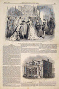 Old Antique Print Drury Lane Theatre London Bank Engalnd Manchester 1847 19th
