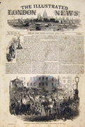 Original Old Antique Print Procession Hughes Theatrical Troupe Elephants Camel
