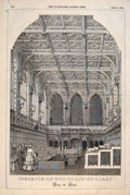 Original Old Antique Print House Lords Interior Dyce Fresco Throne Baptism 1847