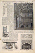 Original Old Antique Print House Lords Victoria Lobby Throne London 1847 19th