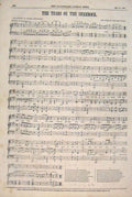 Original Old Antique Print Song Music Tears Shamrock Crowquill Loder 1847 19th