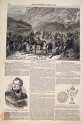Original Old Antique Print French Algiers Vernet Portrait Scott Emerton Hanwell