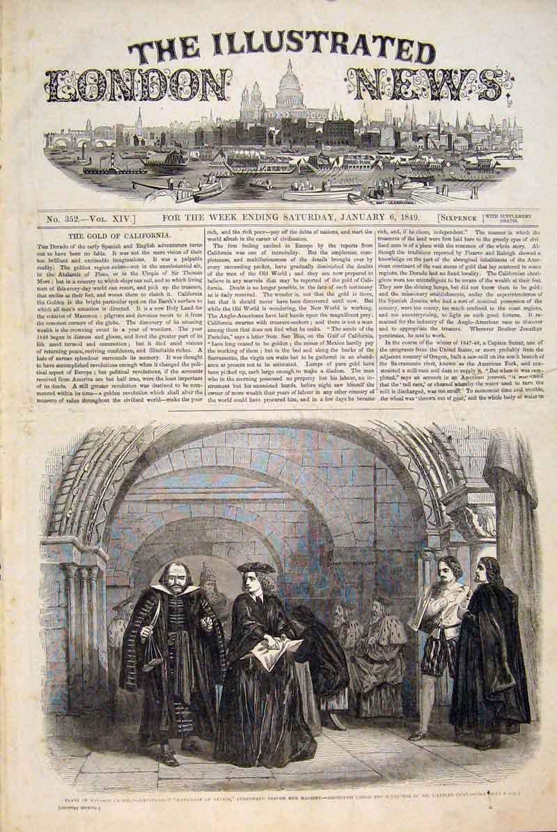 Original Old Antique Print Windsor Castle Kean Theatre Merchant Venice 1849 19th