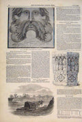 Old Antique Print Mosaic British Museum Taunton Wreck Bristol Glenbervie