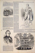 Old Antique Print Statue Auckland Weekes Fillmore America Surrey Theatre