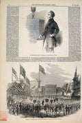Original Old Antique Print Dalhouse India Medical Hospital Governor General 1849