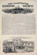 Original Old Antique Print Pavement Meadows Norton Somerset Bermondsey 1849 19th