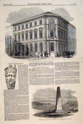 Old Antique Print Imperial Assurance Office Gibson Yarborough Isle Wight