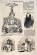 Old Antique Print Muntz Birmingham Prince Albert Gilt Chapel Tower Hamlet