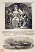 Original Old Antique Print Inexorable Sant Children Wreck Forth Alacranes 1849
