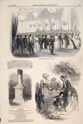 Old Antique Print President Ball Paris France Fashion Dixon Guernsey 1849 19th