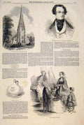 Old Antique Print Macready Thorburn Manchester Church Paris Fashions Jug