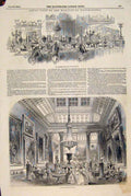 Original Old Antique Print Westminster Marquis Royal Visit Grosvenor 1849 19th