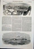 Old Antique Print Cowper Exhibition Building London Girders Central Isle