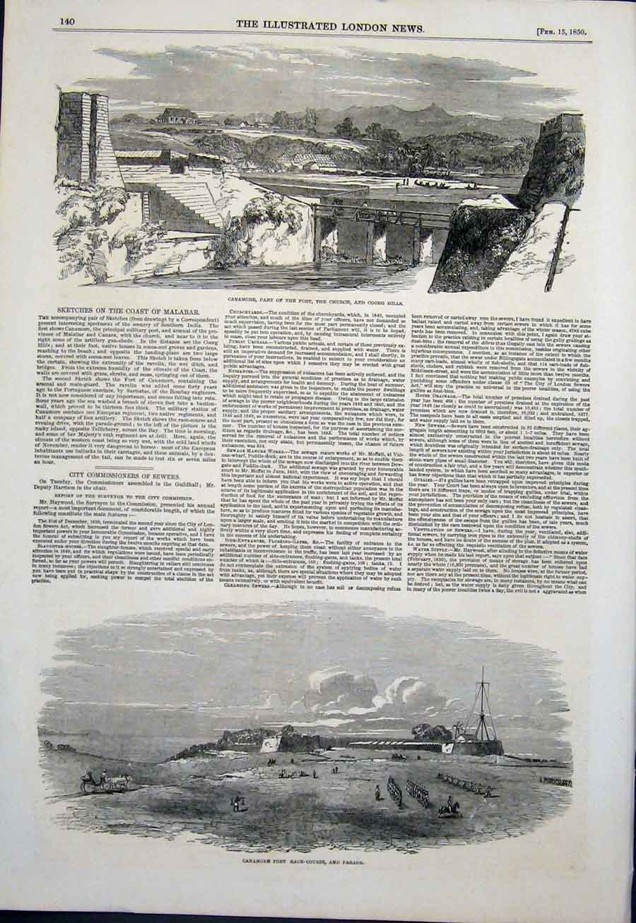 Old Antique Print Cowper Exhibition Building London Girders Central Isle