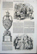 Old Antique Print Bombay Race Cup India Adelphi Theatre Drury London 1851 19th