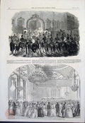Original Old Antique Print Narvaez Madrid Spain Brighton Pavilion Ball 1851 19th