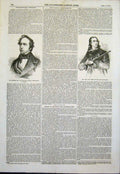 Original Old Antique Print Portrait Mitchell Bridport Audubcn Naturalist 1851