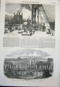Old Antique Print Marshall John Bull Steamer Cambon Versialles Fountains