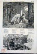 Original Old Antique Print Family Happiness Meyerheim Exhibition Building London