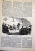 Original Old Antique Print Long-Acre St Martin'S Hall Repeal Taxes 1851 19th