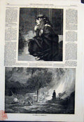 Original Old Antique Print Shade Sant Fine Art 1851 The Elements Stanfield 19th