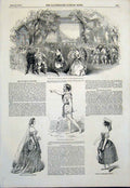 Original Old Antique Print Her Majesty'S Theatre Pardini Fiorentini Monti 1851