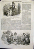 Old Antique Print Haymarket Theatre Olympic Coverley Bohemian London 1851 19th