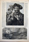 Old Antique Print Exhibition Royal Academy Fine Art 1851 Cooper Ward Hart 19th