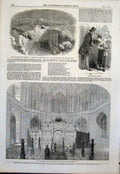 Old Antique Print Jerusalem Pool Siloam Shoe-Black Brigade Taj Mehal 1851 19th