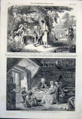 Original Old Antique Print Fine Art 1851 Solomon Goodall Rankley Wouvermans