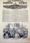 Original Old Antique Print Costume Ball Royal Costumes Queen London 1851 19th