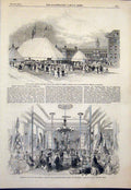 Original Old Antique Print Music Festival Fair Chelsea College Brompton Wesleyan