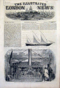 Original Old Antique Print Great Exhibition Jewels Sampan Model Wellington 1851