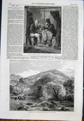 Old Antique Print Woodville Hulme Mole Highland Yorkshire Fine Art 1852 19th